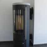 Kaminofen ist aufgestellt